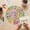 50Pcs Waterproof Cartoon Number Stickers for Kids Creative Graffiti Decoration PVC Material Easy Peel