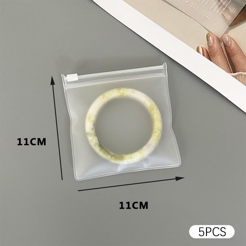 

5 шт., прозрачные матовые пакеты из ЭВА с застежкой-молнией, пакеты для упаковки ювелирных изделий, серьги ручной работы, ожерелье, браслет, органайзер для хранения 11*11CM