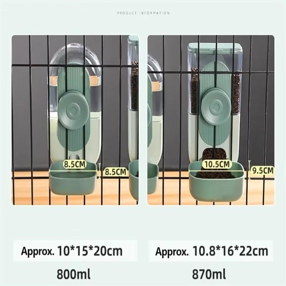 Automatic Cat Feeder Cage Hanging Pet Food Storage Container Pet Food Water Bottle  Rabbit