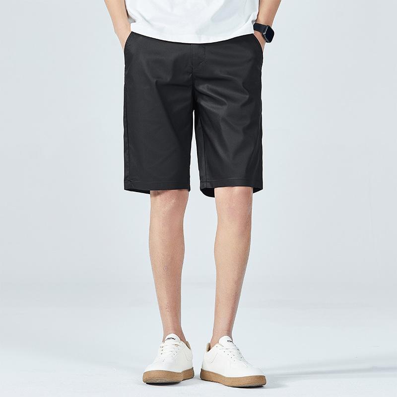 

Summer Men s New Casual Pants Light Shorts Simple and Versatile Thin Moisture Wicking 38 чёрный
