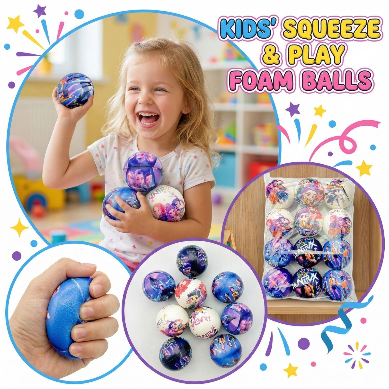 Children s Exercise Toy Stress Ball Foam Sponge Bouncy Ball Stress Relief Toy One Size