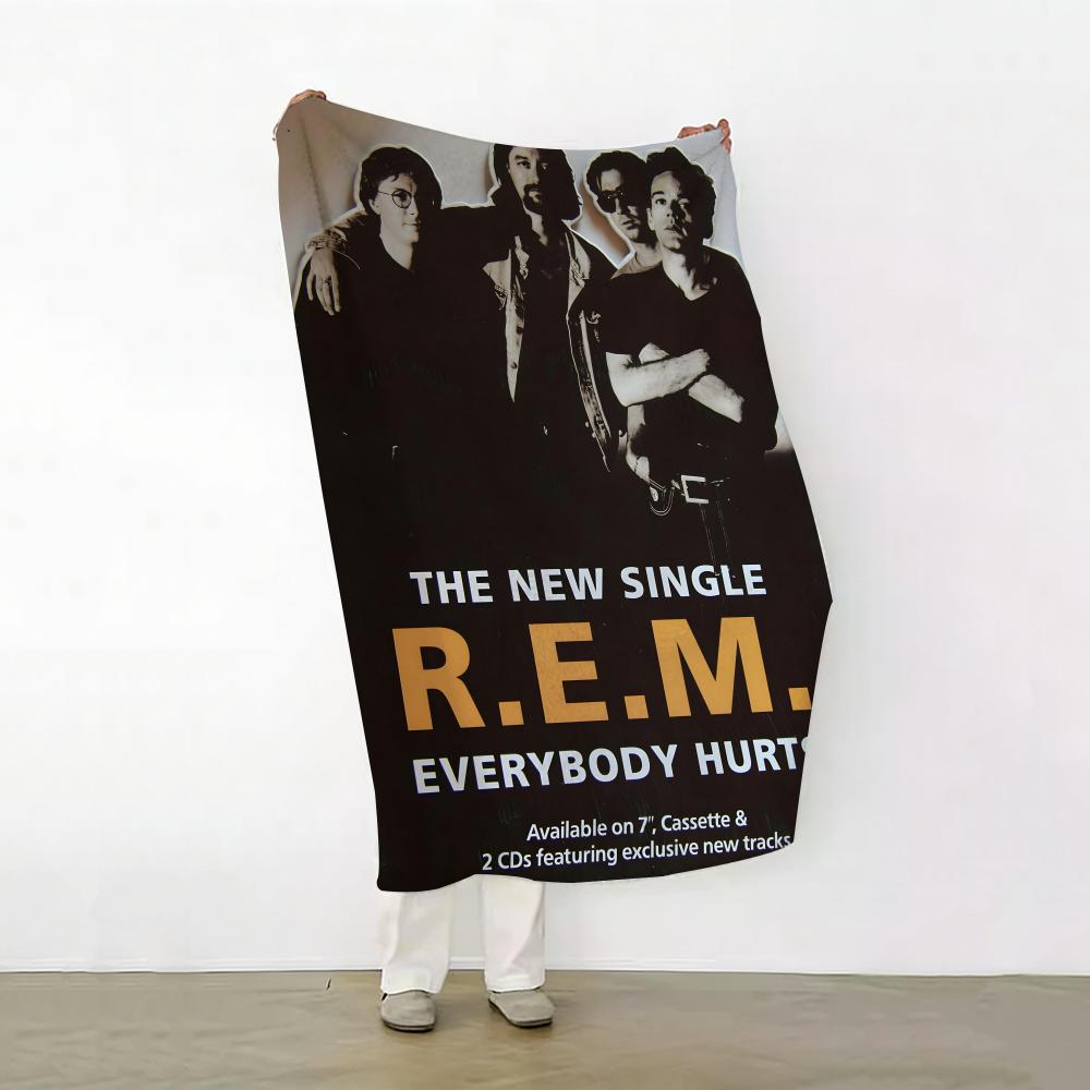 

Band R R.E.M Throw Soft Warm Flannel Fleece Throw Blanket for Sofa Bed Travel Home 75cmx90cm