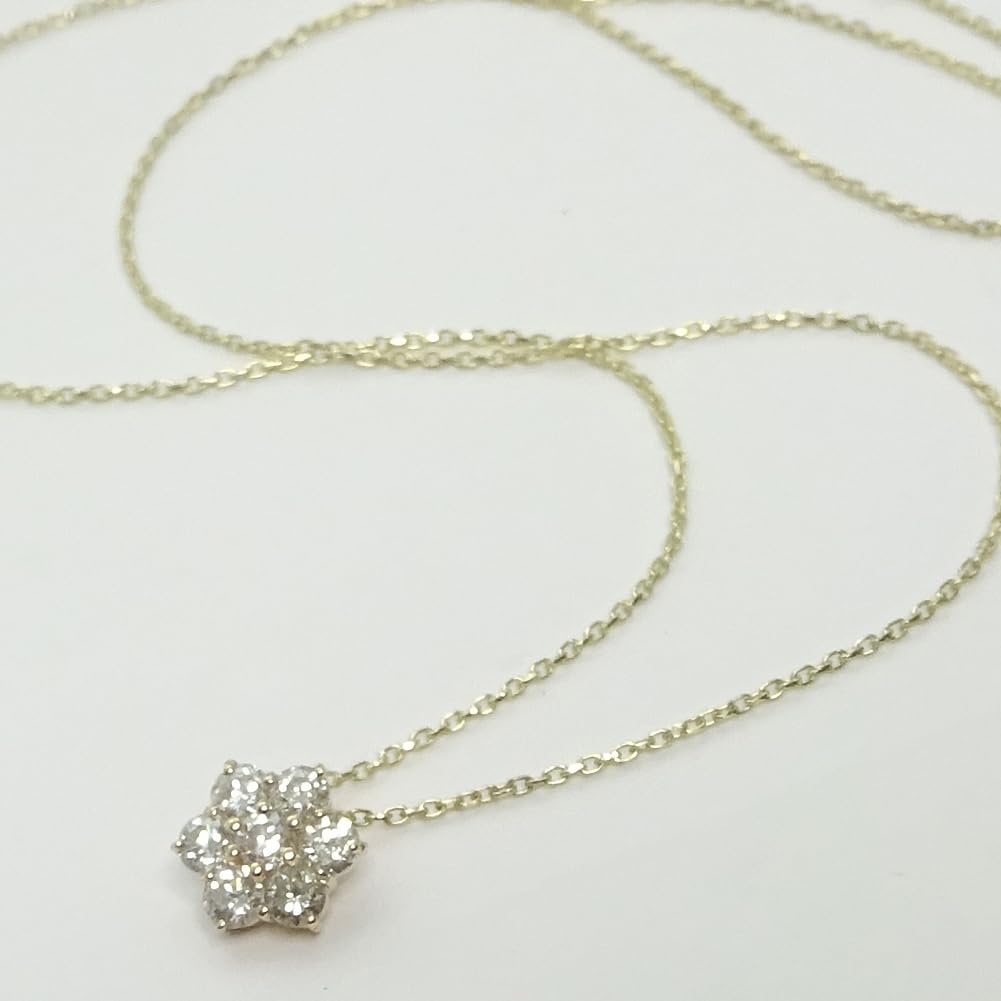 Und Ich Schmuck Diamant Halskette Sieben Sterne Karat 10K Gelbgold Feiner Diamantanhänger mit Echtheitszertifikat [You Box] 0.2