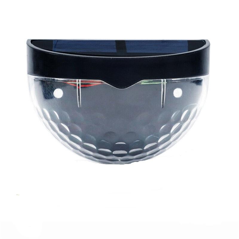 

2V 100mA 6LED сонячна настінна лампа водонепроникна 600mAh батарея вуличні ліхтарі для паркану саду декору двору black shell white light