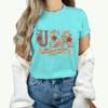Causal 250th Anniversary Floral USA T-Shirt Women Retro Patriotic Rose Daisy Flowers Tee Fashion Independence Day 2026 Shirt