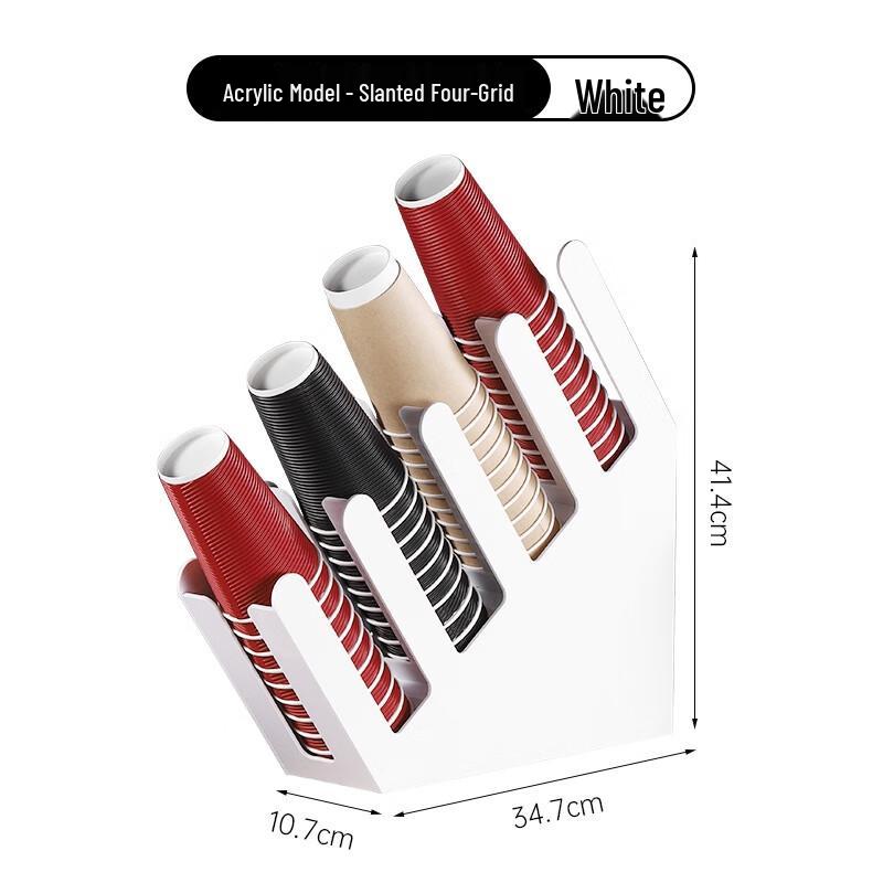 Acrylic Disposable Cup Holder Dispenser