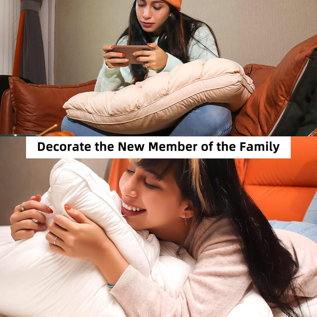 Poduszki Rozmiar Queen Miękkie Wsparcie Poduszki Queen 1 Sztuka na Łóżko, Puszysta Poduszka z Alternatywą dla Puchu, Luksusowa Hotelowa Poduszka Żelowa do Spania na Boku (Biały)