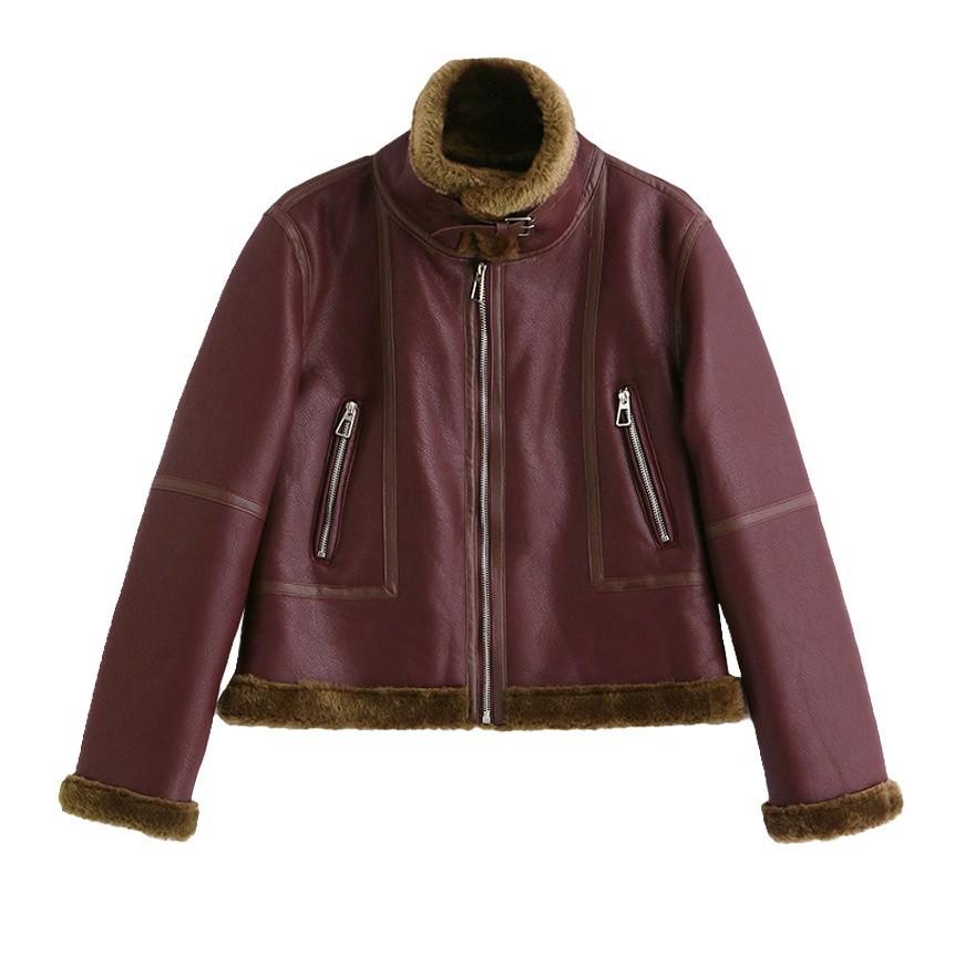 Fashion Locomotive Imitation Lamb Wool Coat Women's Winter New Trendy Cool Fur Integrated Jacket Top