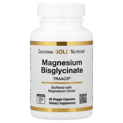 Bisglycinate de magnésium, fabriqué avec Traacs®, 60 gélules végétales (100 mg par capsule)