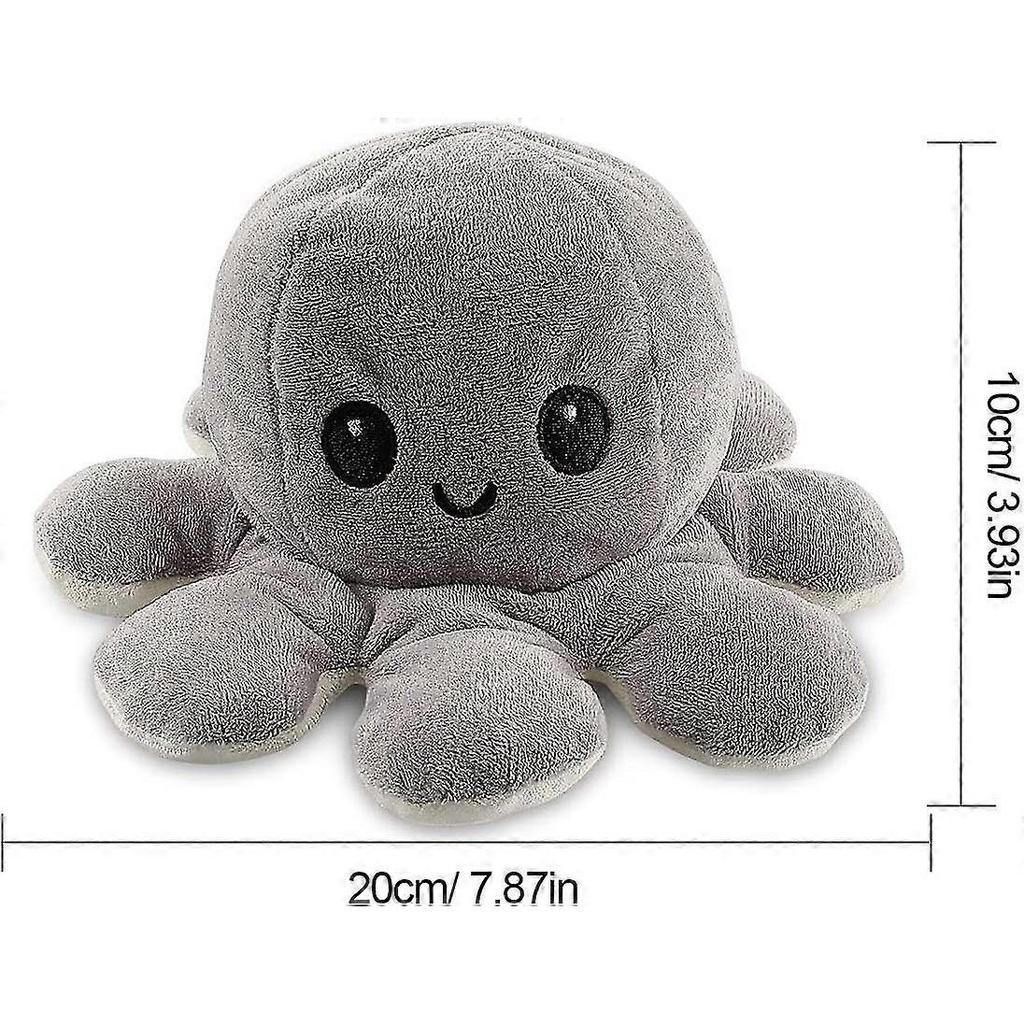 Wendbare Oktopus-Stofftiere Schwarz und Grau 20cm, Zeigen Sie Ihre Stimmung ohne ein Wort-p