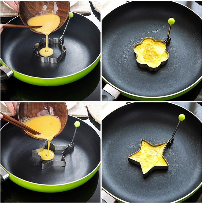 Stainless Steel 5Style Fried Egg Pancake Shaper Omelette Mold Mould Frying Egg Cooking Tools Kitchen Accessories Gadget Rings