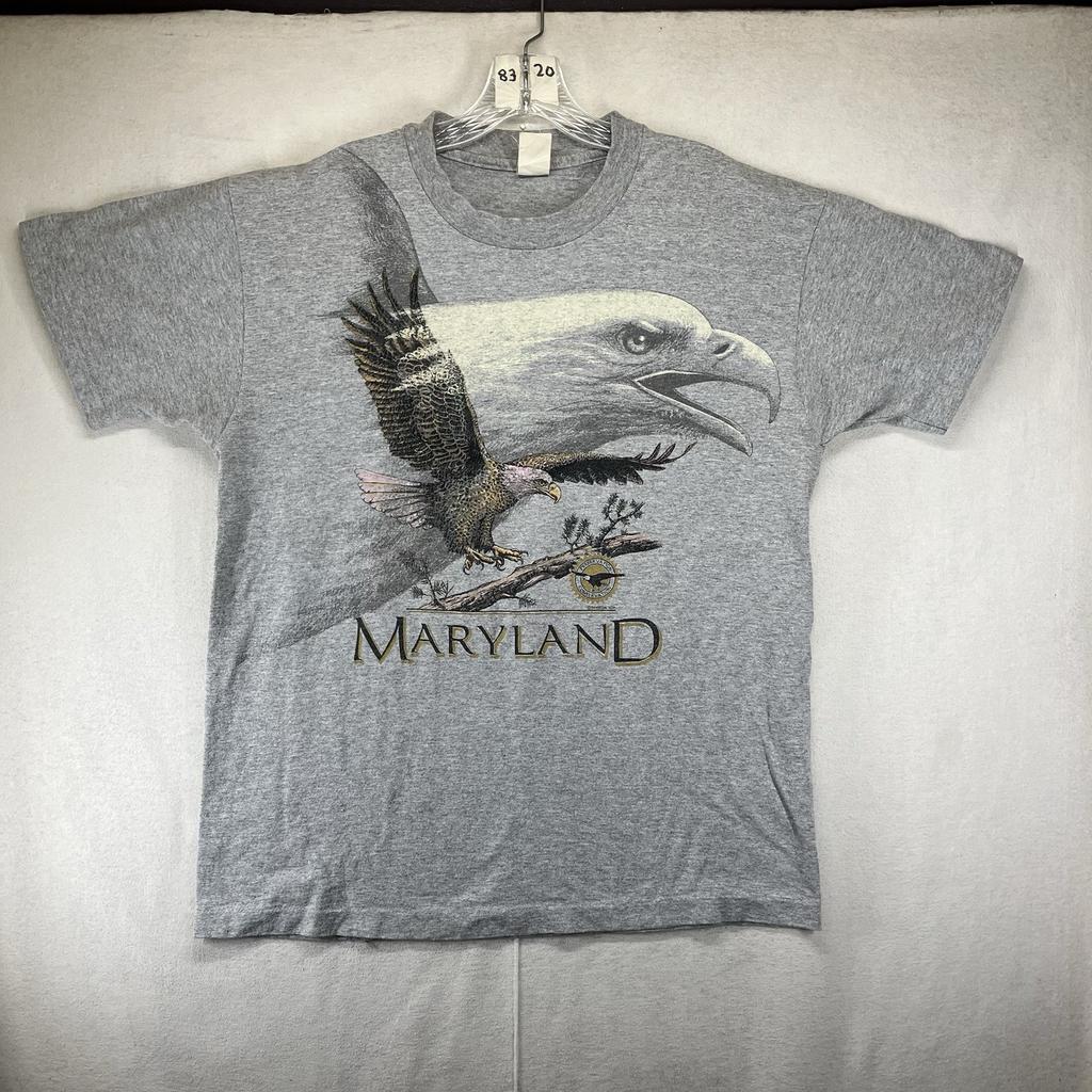 Maryland Preservation Cons Vintage 90s T-Shirt Single Stitch Bald Eagle Large