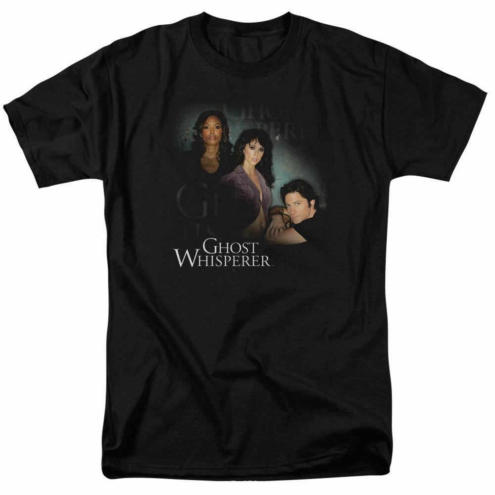26 Ghost Whisperer Diagonal Cast Logo T Shirt Mens Licensed Classic TV Show Black Unisex T-Shirt M