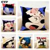 Felix the Cat Cushion Cover Household Decoration Linen Sofa Cushion Cover: Skin-Friendly & Breathable with Invisible Zipper