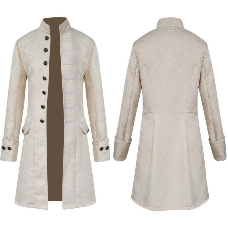 Men Kids Steampunk Trench Coat / Shirt Vintage Prince Overcoat Medieval Renaissance Jacket Victorian Edwardian Cosplay Costume