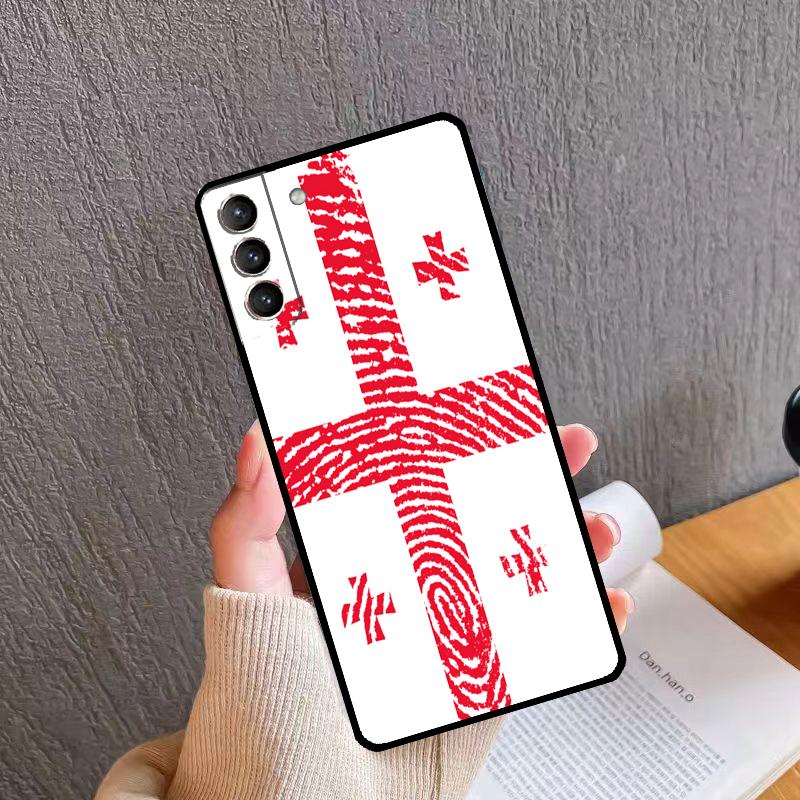 Georgia Flag Case For Samsung Galaxy S21 S20 FE S22 S23 Ultra Note 20 S8 S9 S10 Note 10 Plus Cover Shell