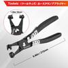 Toolwiz Hose Clamp Automotive Hose Band Removal Hose Clip Pliers for Swivel Clamps Pliers, Pliers, Tool, Flat-Band (Black) ASP-02