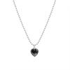 Elegant Black Heart Pendant Necklace for Women - Trendy Statement Clavicle Chain