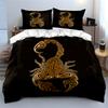 Scorpion Pattern 3-Piece Set Multiple Sizes Kid'S And Adults' Bedroom Exquisite 3Pc Bedding Set, Gift