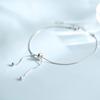 925 Sterling Silver Snake Chain Bow Knot Anklets Necklace Bracelet Adjustable Women Cute Accessories