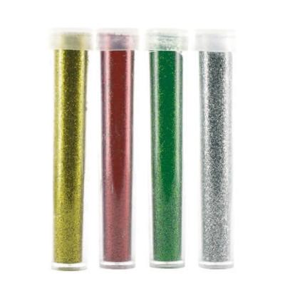 Glitter - MegaCrea DIY - Set of 4 Tubes - Multicoloured - 3.5 G Per Tube - Shipped from France