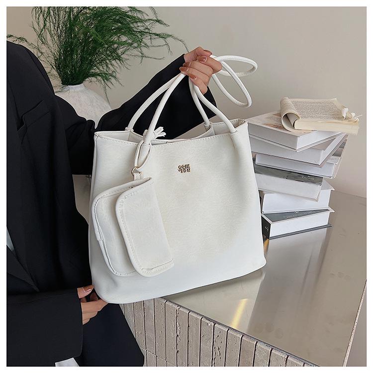 Retro Tragetasche mit großem Fassungsvermögen - Vielseitige, lässige Schultertasche für Damen