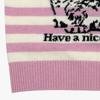 Ganni Women S Knit Bunny Graphic Logo Wool Mix Stripe K2426 065