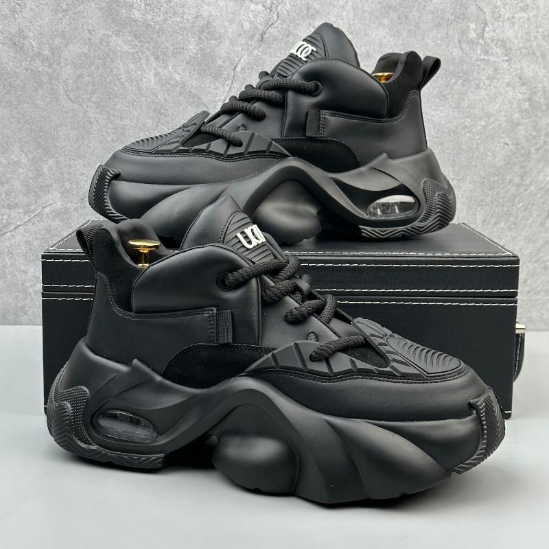 Student Sports Shoes Shock Absorption Thick Base Height Men's Sneakers Male Casual Shoes Leisure Thick Bottom Non-Slip Wear-resi