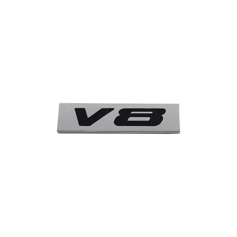 Premium V8 V 8 Car Engine Hood Fender Trunk Tail Rear Bonnet Nameplate Decal Emblem Badge Sticker for Universal