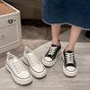 Fashion New Style Women Canvas Flat Shoes Spring and Autumn Fashion Thick Soled Canvas Height Increasing Women Casual Sports Shoes