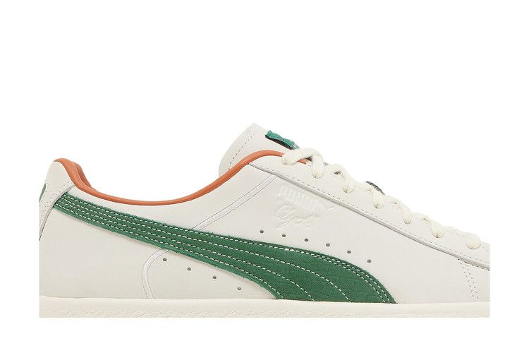 Men's Sneakers Puma Clyde FG Pristine White Vine Green Spring Lavender/Pristine/Vine Green
