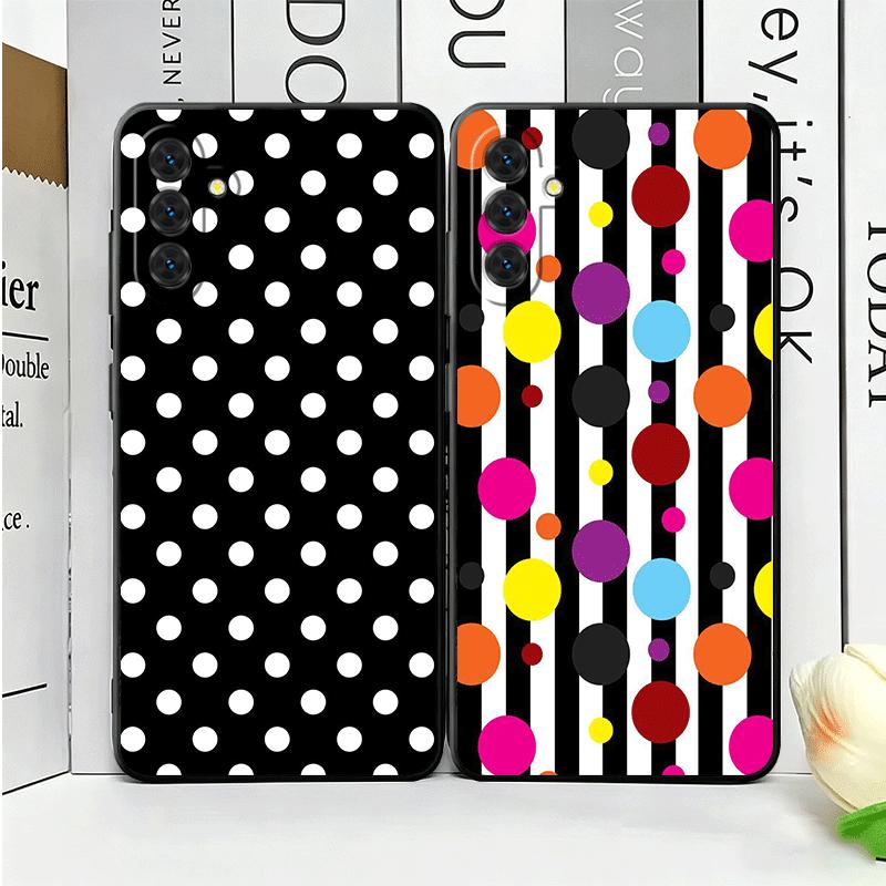 Polka Dots Art Fashion Desgin Soft Phone Case for Samsung A17 A37 A57 A16 A26 A36 A56 A15 A25 A35 A55 A14 A24 A34 A54 A13 A23 A3