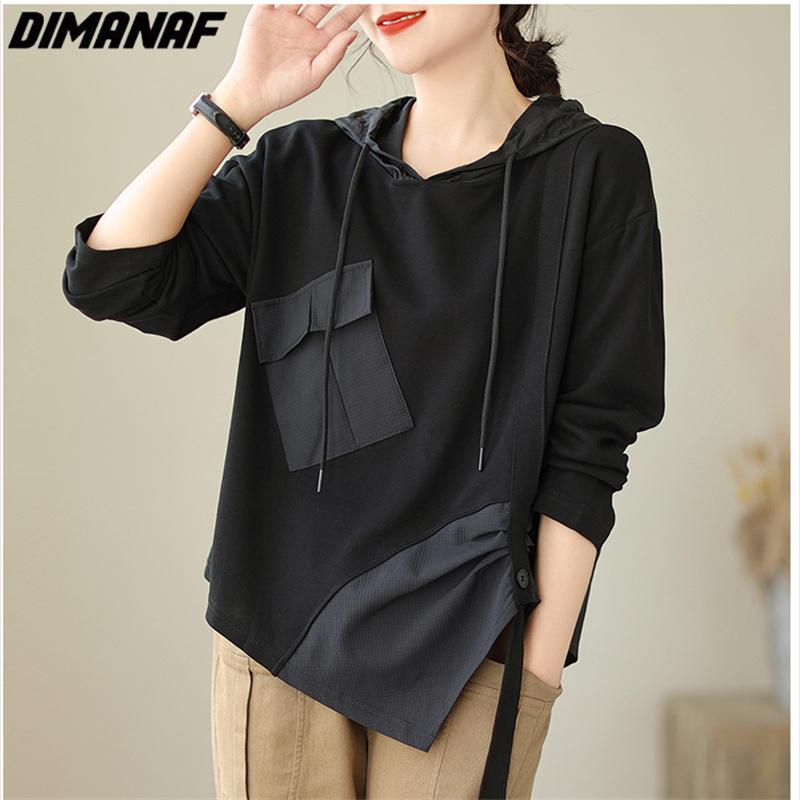 DIMANAF 2023 Plus Größe Pullover Pullover Herbst Oversize Frauen Muster Asymmetrische Pullover Feste Volle Hülse Stricken Lose Pullover