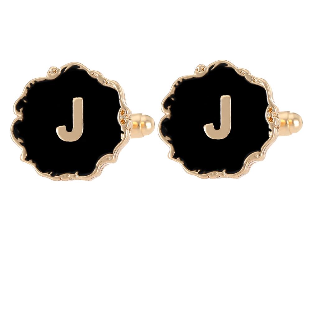 Mens Classic 26 Alphabet Initial Letter Cufflinks A B C D E F G H I J K L M N O P Q R S T U Sleeve ButtonV W X Y Z