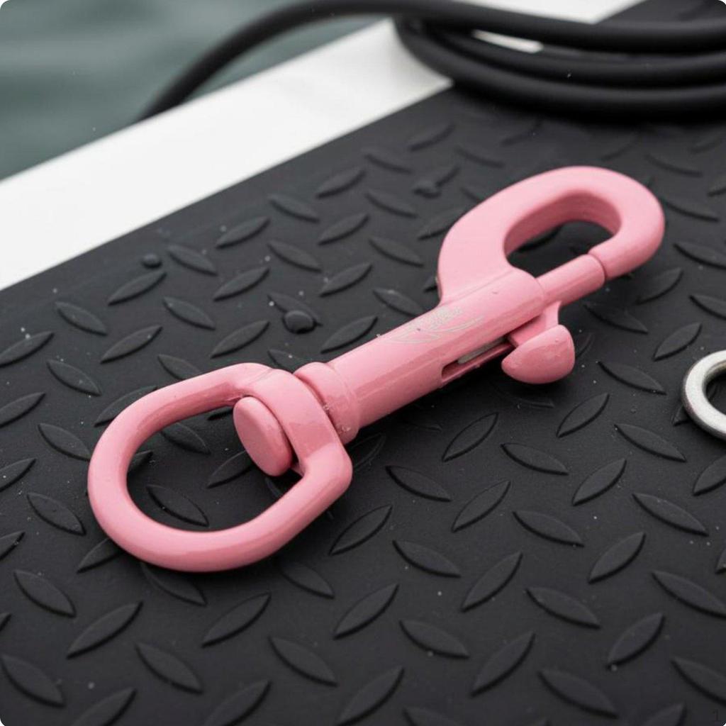 Swivel Eye Bolt Snap Hook Single End Stainless Steel Diving for Boating Silver 75MM