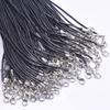 102030 Stück DIY Lederkordel für Anhänger 50 cm lang Halskettenseil Schwarze Farbe Geflochten Damen Herren Choker Verstellbar Hummerverschluss