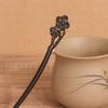 Exquisitely Carved Ebony & Sandalwood Hairpin - Ancient Chinese Style Accessory for Updos and Hanfu Headdress