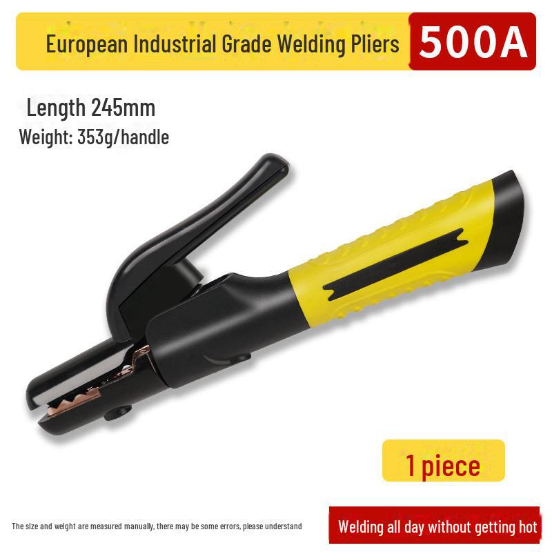 

Промышленные сварочные клещи европейского типа с медной двухцветной ручкой жёлтый