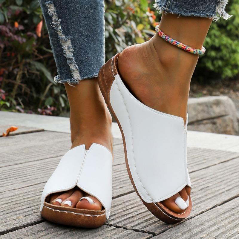 Fashion Plus Size 2025 Summer Open Toe Women’s Slippers Outdoor Casual Platform Wedges Sandals for Daily Comfortable Beach Slippers