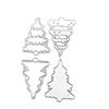 1/2/4Pcs Paper Album Knife Embossing Decor Christmas Trees Diy Metal Cutting Dies Stencil Scrapbooking Card Stamp Craft Mould
