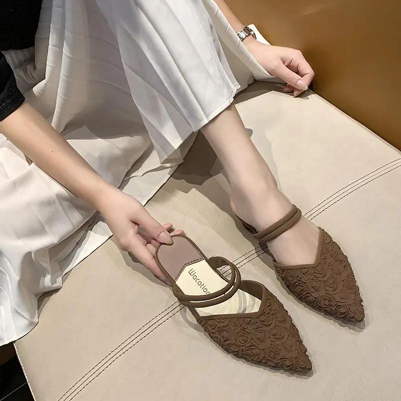 

Fashion Wedge Heel Job Woman Slippers Outside Sexy Slides Sandals Jelly Apricot Mules Shoes For Women Small Size Shoe B Luxury Original 40