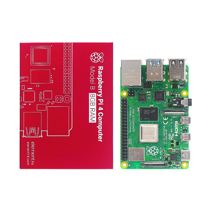 Raspberry Pi 4B Model: 4th Gen Development Board with Dual-Band WiFi, Bluetooth, and Optional 1GB/2GB/4GB/8GB RAM.