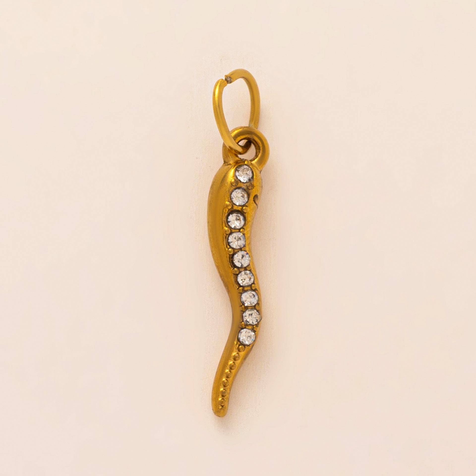 18K Gold-Plated Stainless Steel Gourmet Dessert Keychain & Brooch Pendant