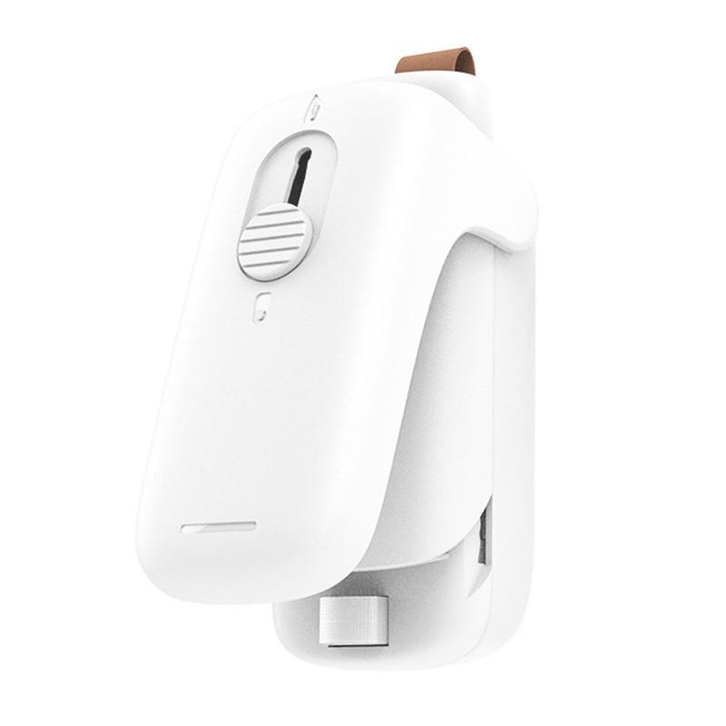 

Портативная машина для резки 2-в-1. Ручная вакуумная машина для запечатывания пакетов для пластиковых пакетов. One Size белый