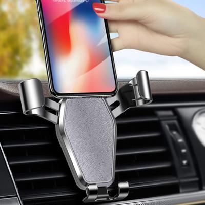 Gravity Biltelefonhållare Luftventil Clip Smile Face Mount Mobilt cellställ GPS-stöd för iPhone 12 Pro Max Xiaomi Samsung