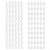 62KD Set of 120 Curtain Rails Roller Hook for Smooth Drapery Movement in White