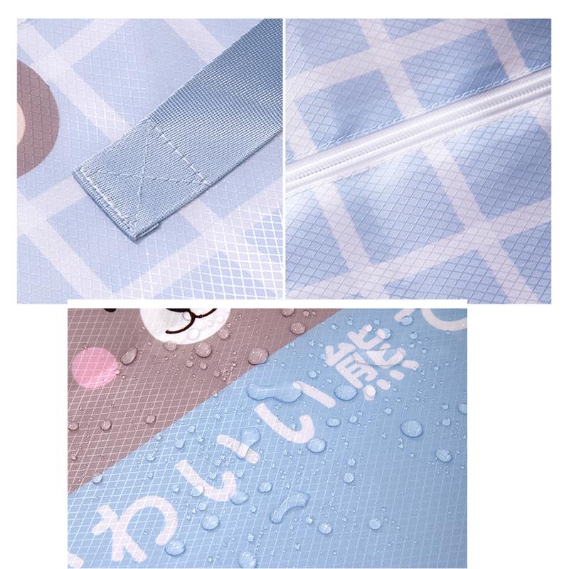 Cute Bear Large Capacity Clothes Storage Bag Waterproof Cabinet Wardrobe Organizer Quilt Pillow Blanket Organizer Dustproof Bedding Storag