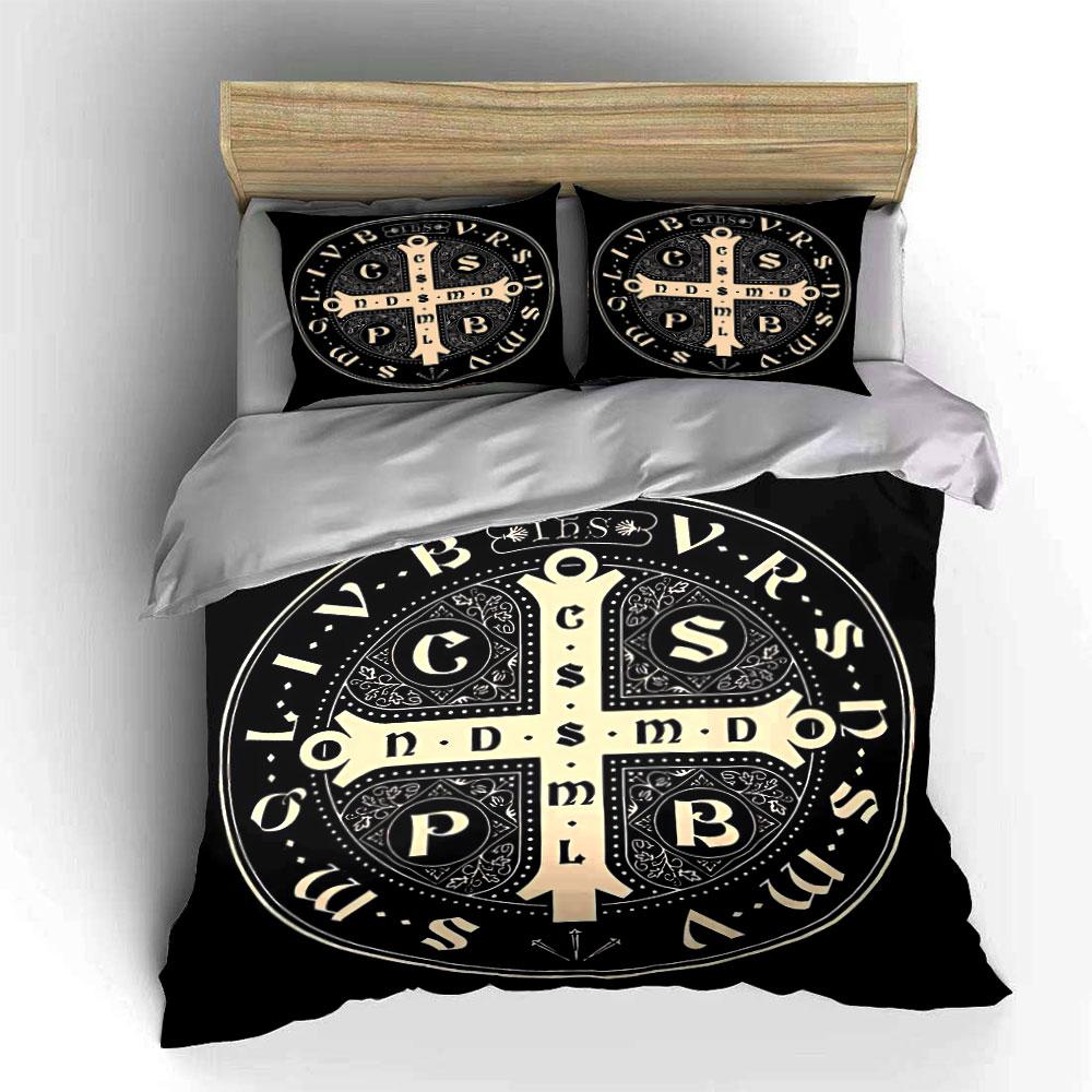 Religious Decor Set For Home Soft Comfortable Duvet Cover Bedding Set Included 1*Duvet Cover & 2*Pillowcases, Gift