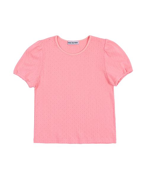 WHEN YOU MOVE Puff Eyelet Short Sleeve Tee (2 Colors)