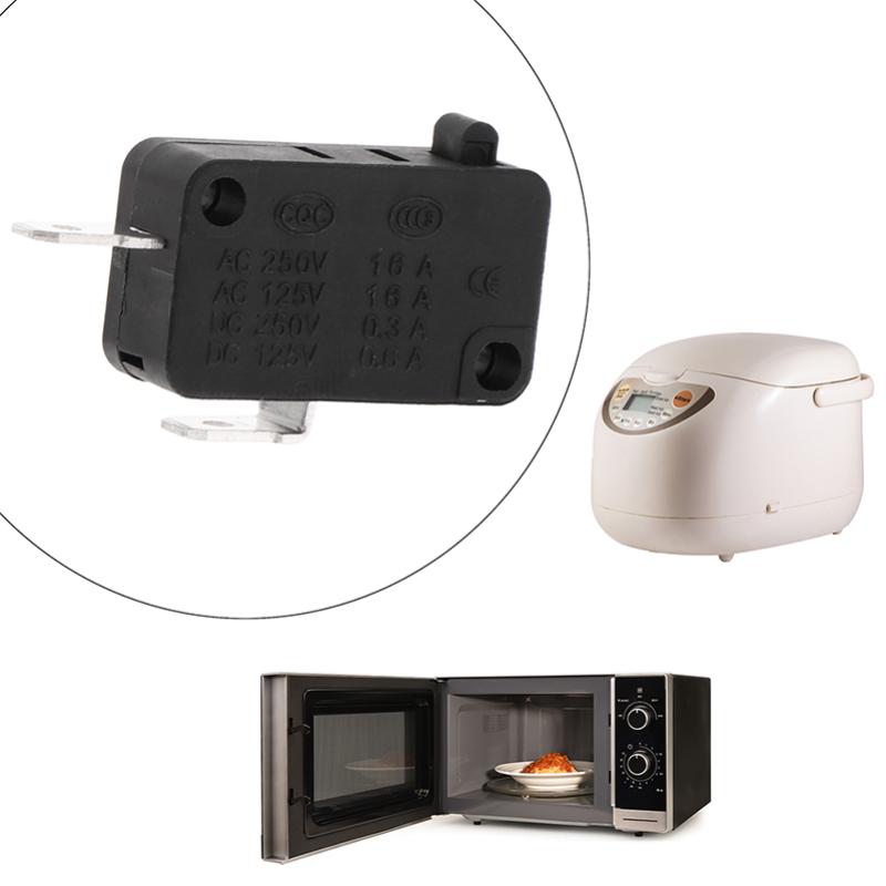 5 pezzi KW1-103 Microinterruttore per Porta Forno a Microonde Adatto per Microonde Lavatrice Cuociriso 16A 250V 2 Pin (Normalmente Chiuso)